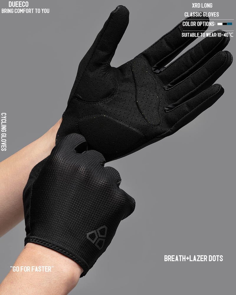 DUEECO Cycling Gloves - Men & Women's Bike Gloves with 3MM XRD Palm Padding, Touch Screen Compatible for Mountain & Road Biking - Image 2